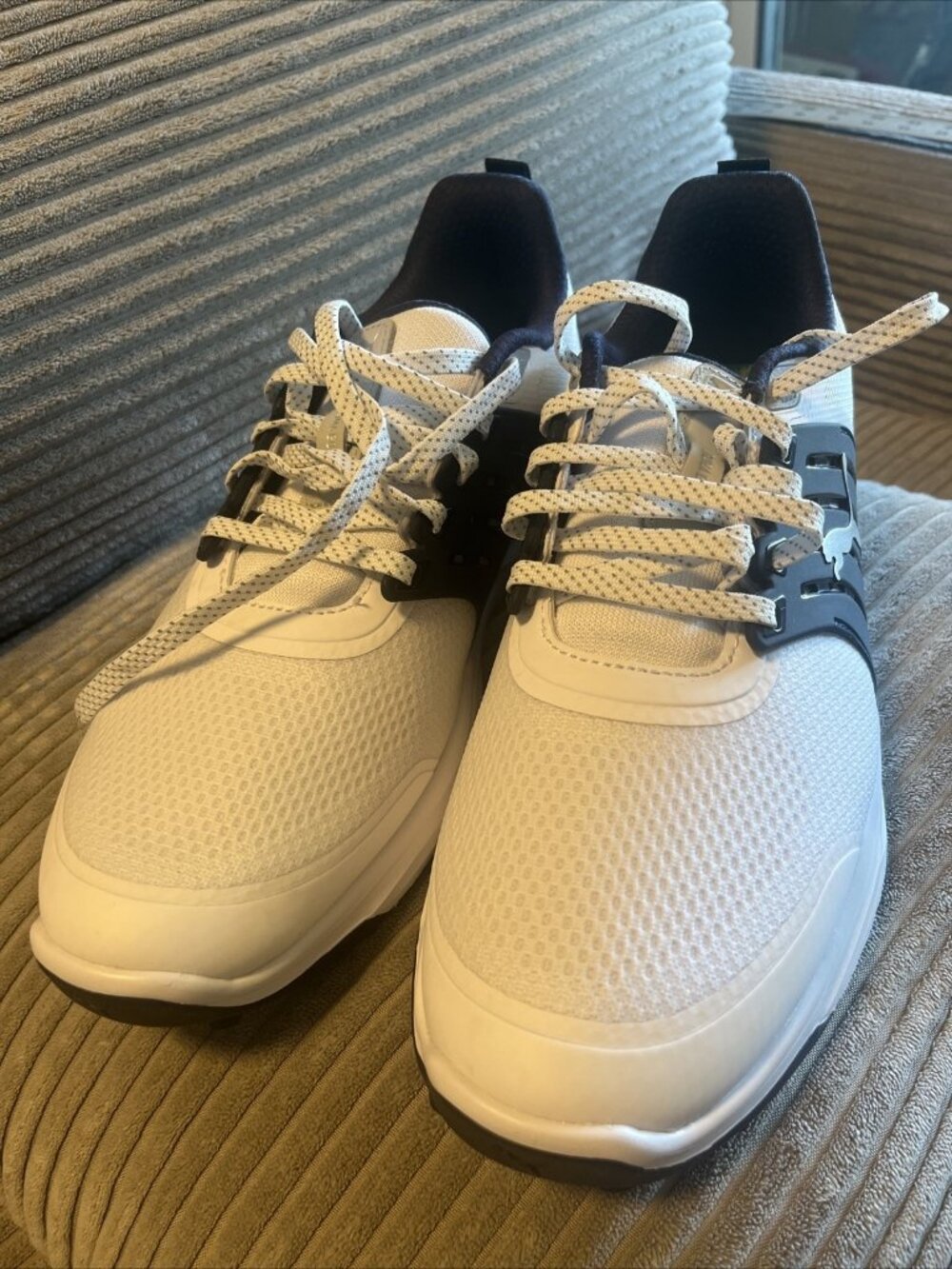 PUMA IGNITE ELEVATE 2 Spikeless Golf Shoes 2025 Puma White/Deep Navy Size 9 US